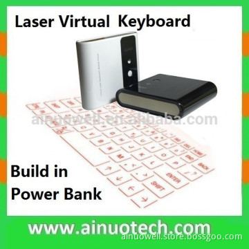2015 wireless virtual laser keyboard blutooth projection keyboard with 7800mAh power bank